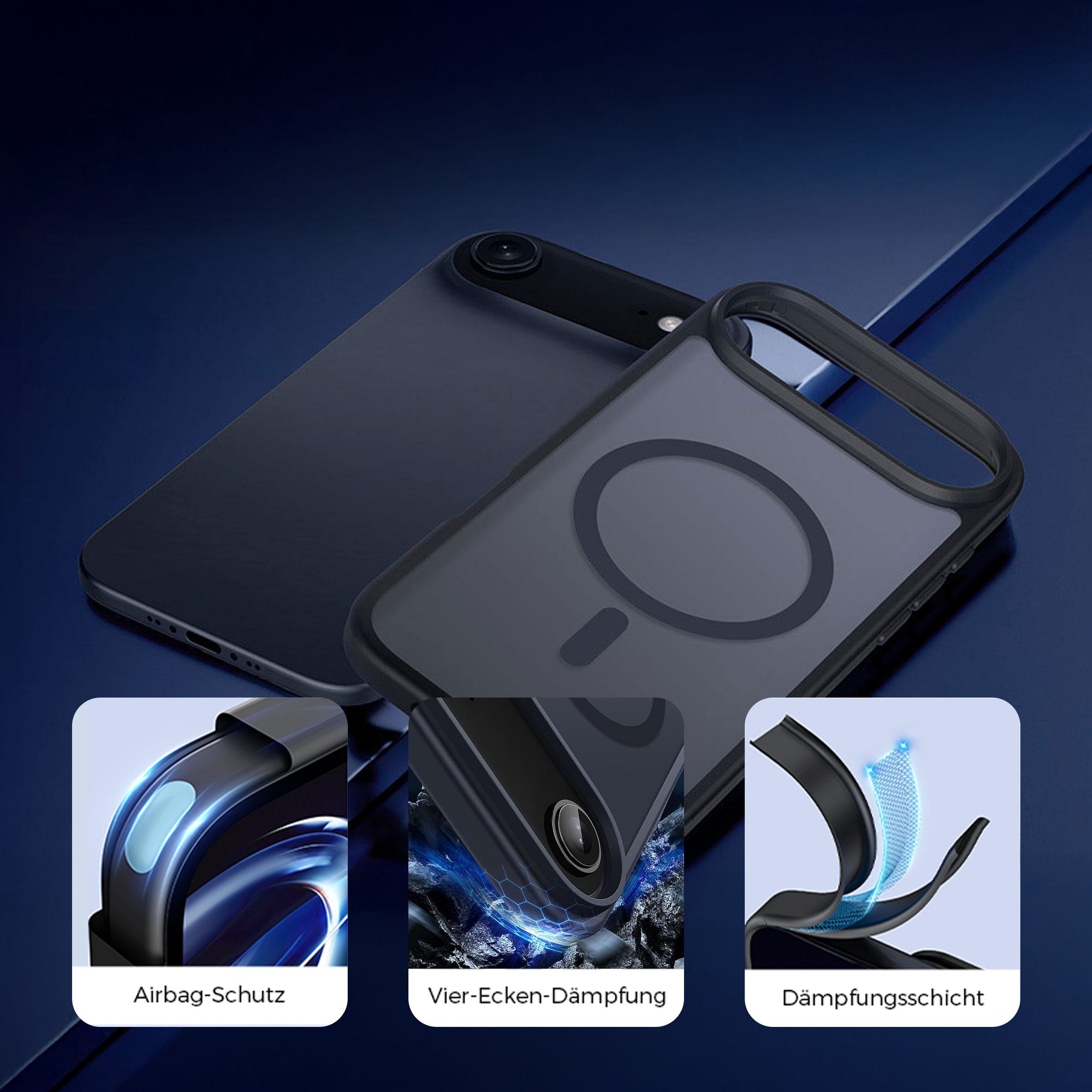 alkaya. | LUCID Protect Case kompatibel mit Magsafe schwarz, iPhone 17 Air