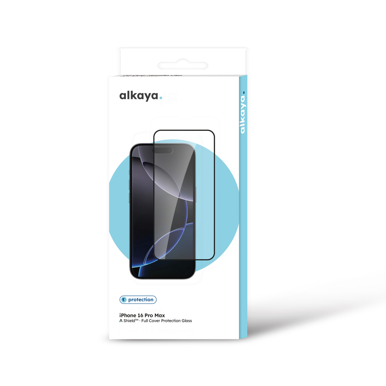 alkaya. | A Shield | Displayschutzglas | 3D Full Cover transparent, iPhone 16 Pro Max