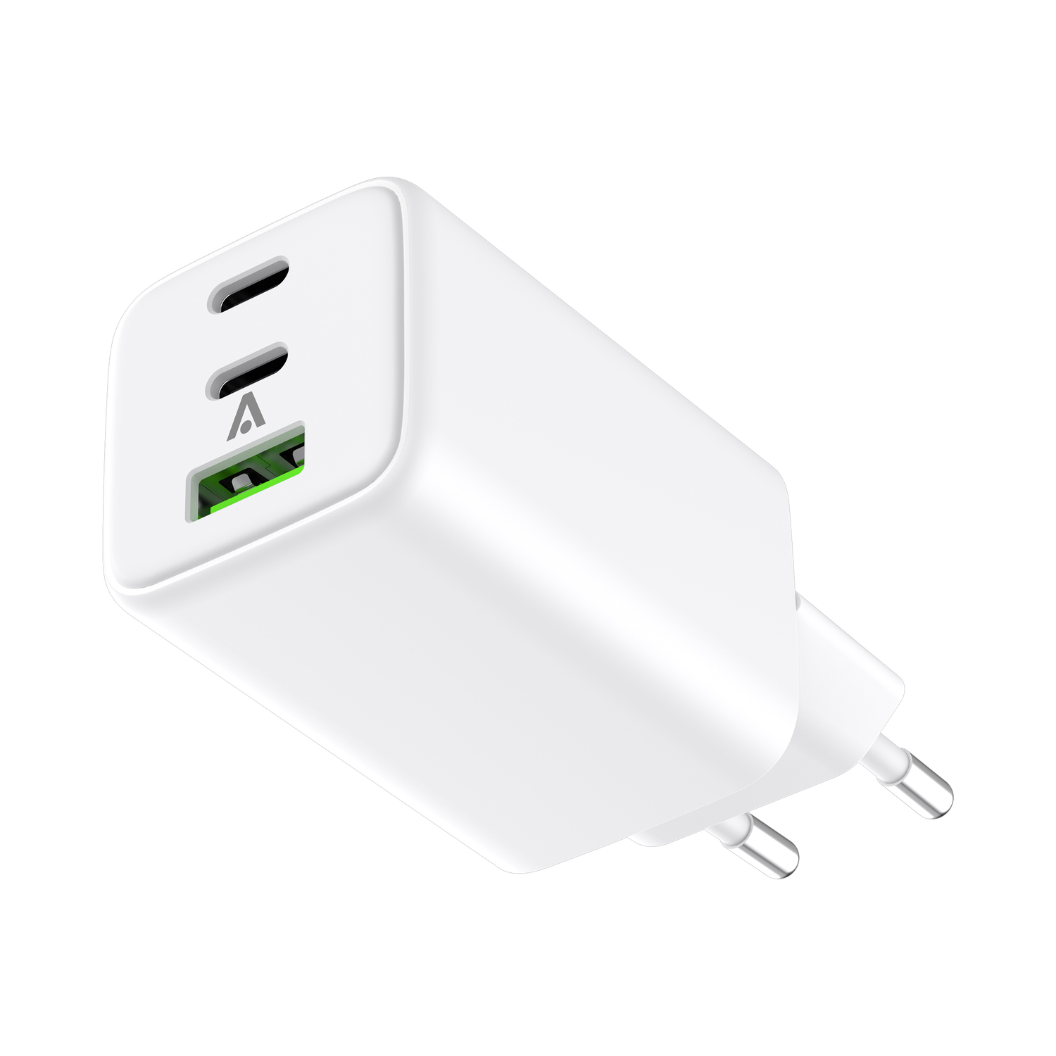 alkaya. | NEXUS | Ladegerät mit GaN Technologie | 65W Weiß, USB C+C+A