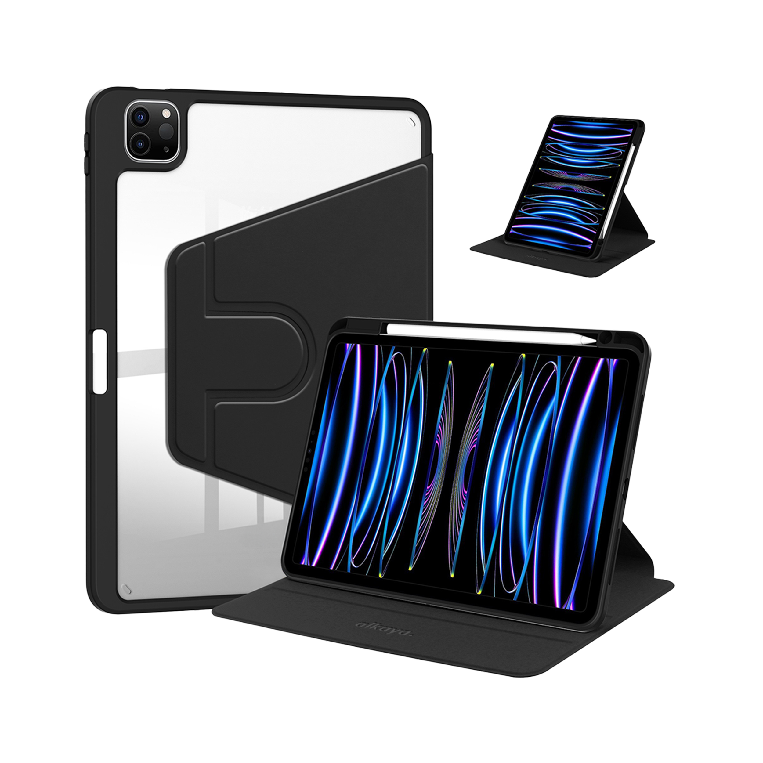 alkaya. | LUCID iPad 360 FlexStand Case schwarz, iPad Pro 13"