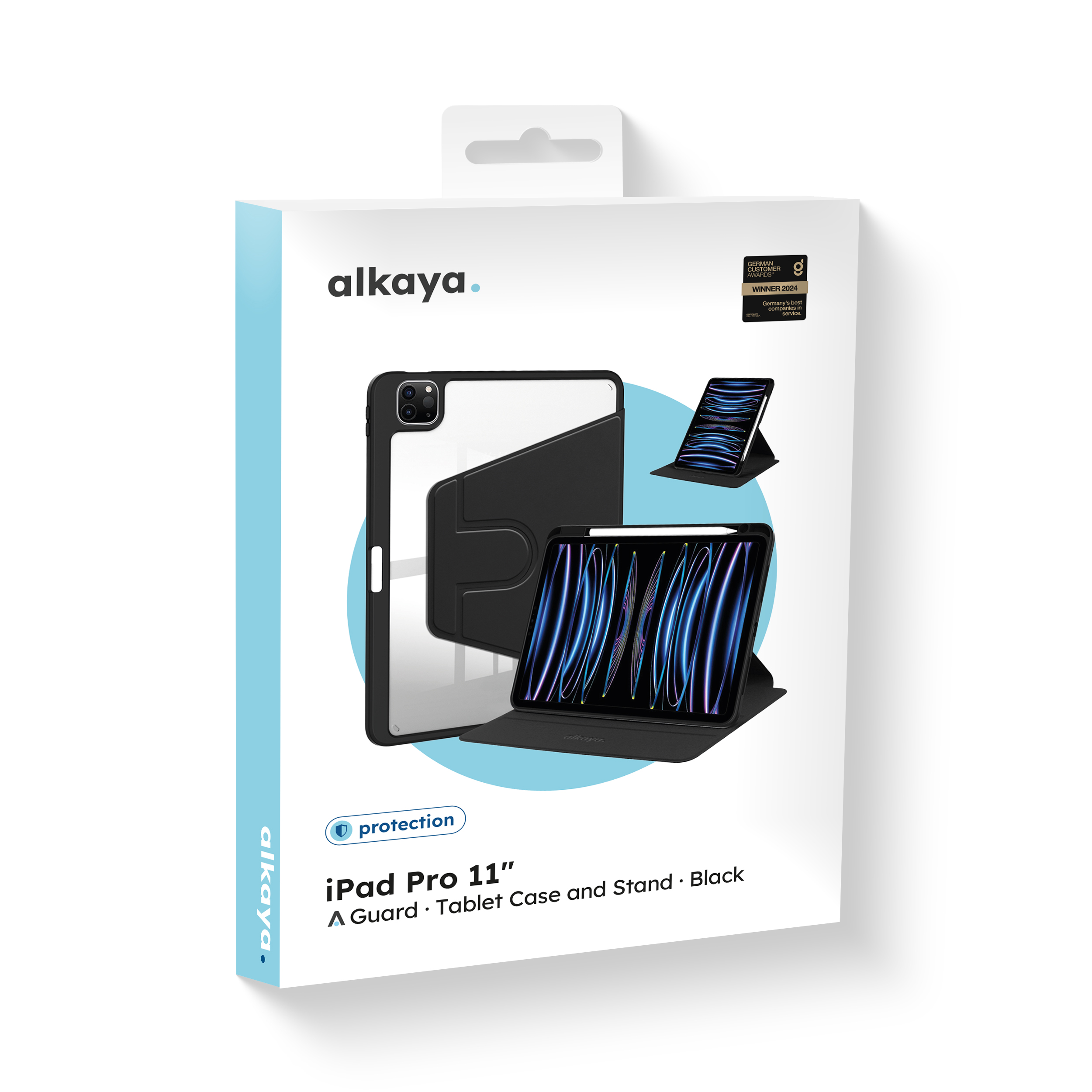 alkaya. | LUCID iPad 360 FlexStand Case schwarz, iPad Pro 11"