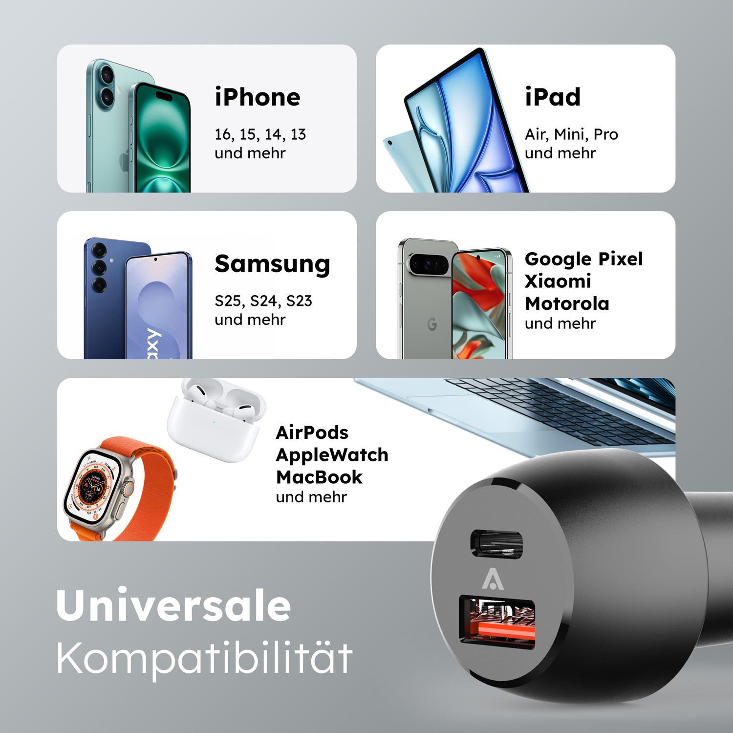 alkaya. | Nexus KFZ schnellladegerät für Zigaretten Anzünder / 12 Volt Anschluss