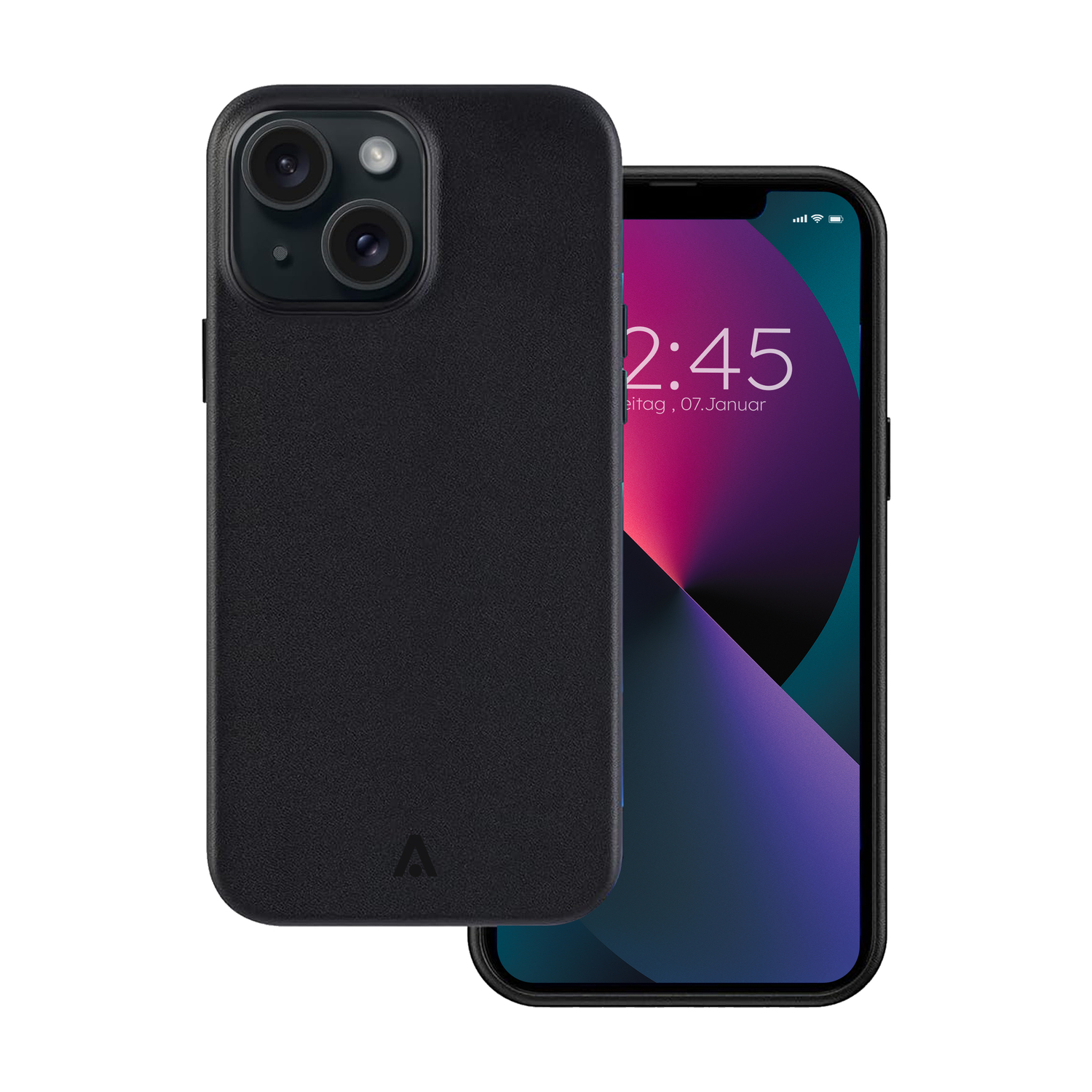 alkaya. | LUCID Pu Leather Case kompatibel mit Magsafe schwarz, iPhone 14 Plus