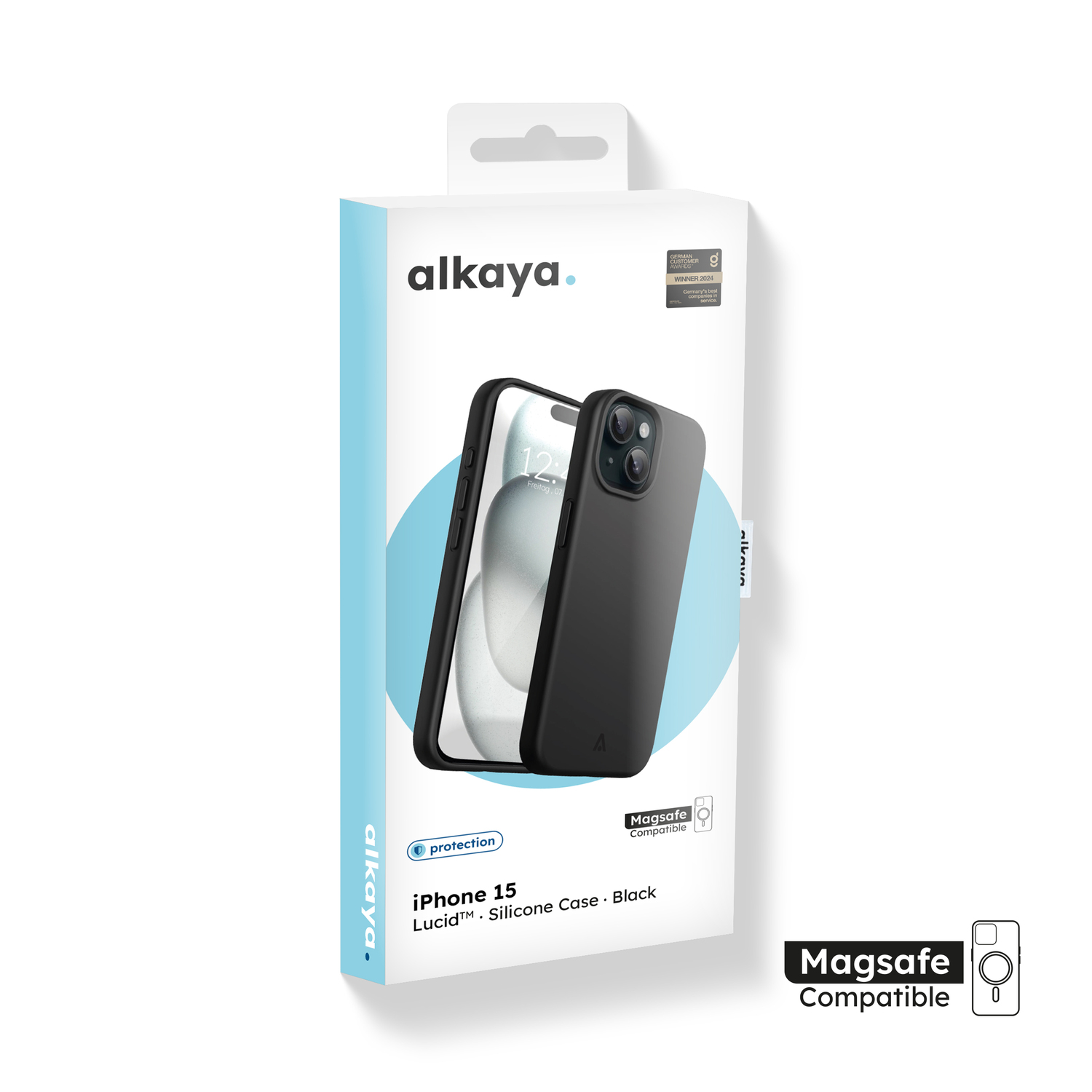 alkaya. | LUCID Silikon Case kompatibel mit Magsafe schwarz, iPhone 15