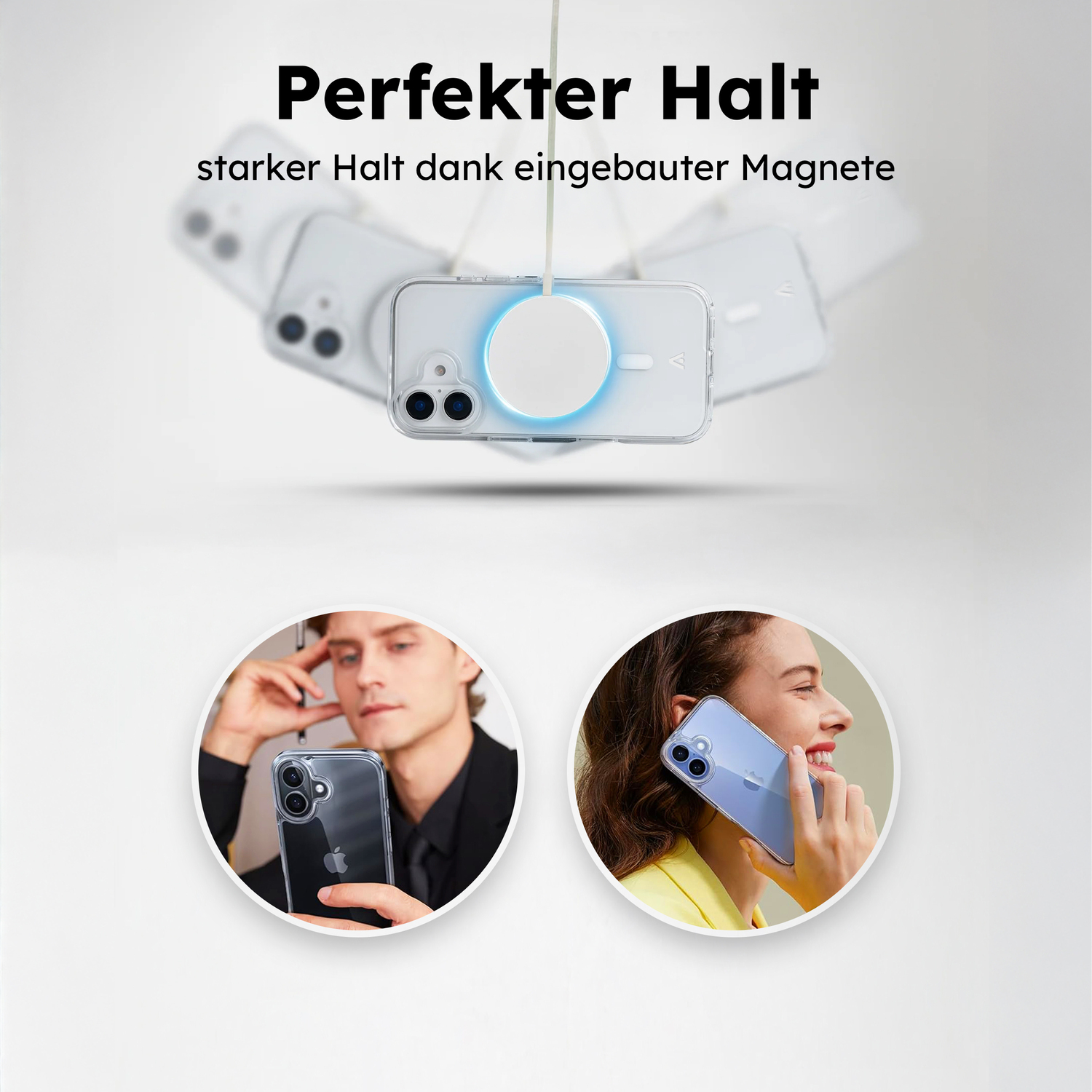 alkaya. | LUCID Clear Case kompatibel mit Magsafe transparent, iPhone 16 Plus